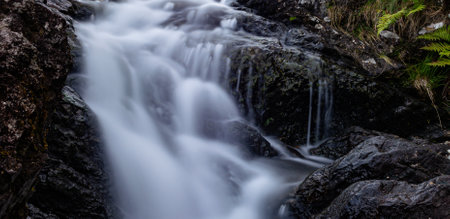 A small waterfall on the way to Cadair Idris National Park Snowdonia in Wales 2022の写真素材