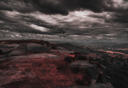 National Park Peak District , Curbar Edge .の写真素材
