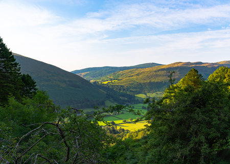 Climbing and lake view on cadair idris hill in wales 2022.の写真素材