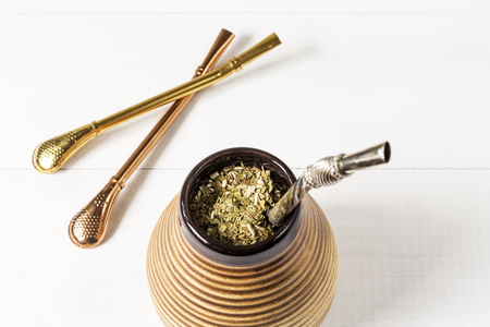 Fresh tasty yerba mate with dedicated accesories