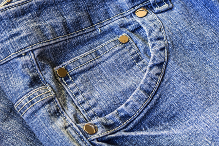 blue jeans close up for backgroundの写真素材