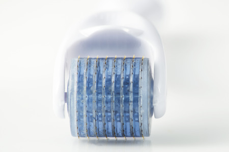 Dermaroller for medical micro needling therapy. Tool also known as: Derma roller, mesoroller, meso-roller, mesopen.の写真素材