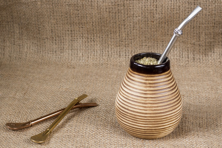 yerba mate, traditional south american drinkの写真素材