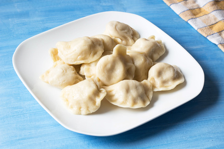 traditional polish dumplings calledの写真素材