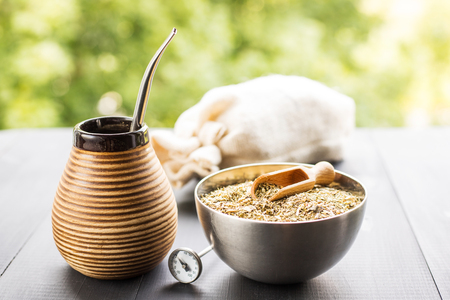 yerba mate drinkの写真素材
