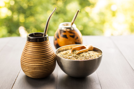 yerba mate drinkの写真素材