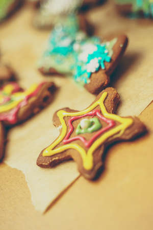 Making of christmas gingerbreadの写真素材