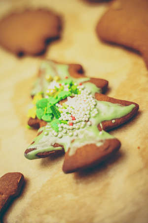 Making of christmas gingerbread