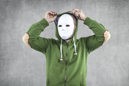 hooligan in the maskの写真素材