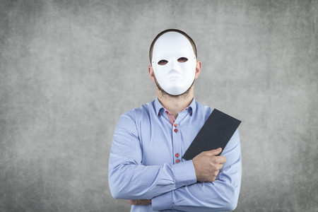 Businessman wearing a mask の写真素材
