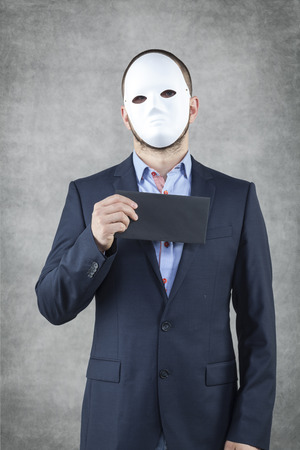 Businessman wearing a mask の写真素材