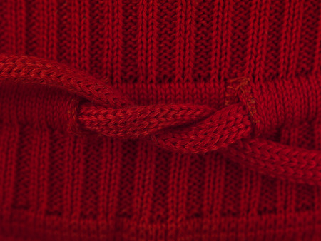 red bow sweater macroの写真素材