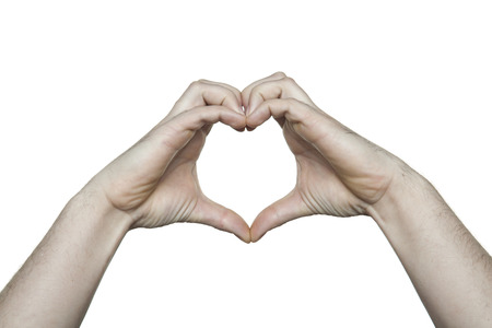 copy space heart handsの写真素材
