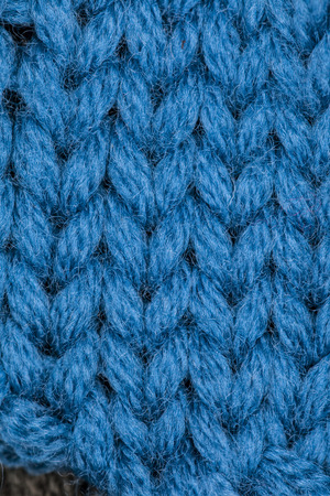 blue knitted fabricの写真素材