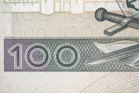Hundred polish zlotyの写真素材