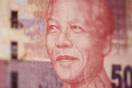 portrait of Nelson Mandela at 50 randの写真素材