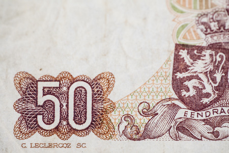 Fifty francs denominationの写真素材
