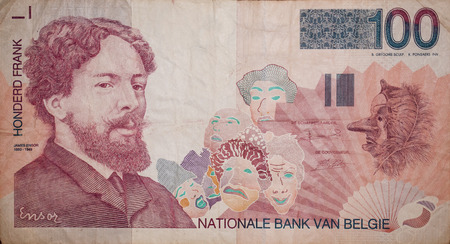 Forward hundred francs banknoteの写真素材