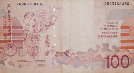 Belgian hundred francs noteの写真素材
