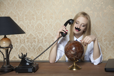 business woman looks like a businessmanの写真素材