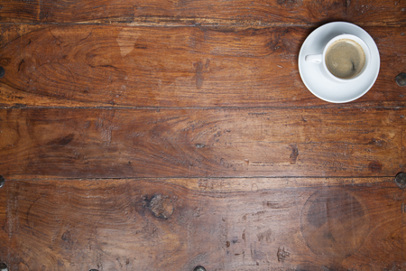 coffee on the office desk, view from the topの写真素材