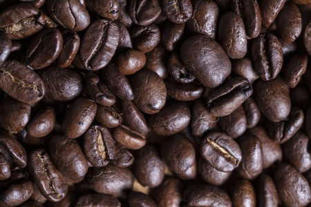 coffee beans view from aboveの写真素材