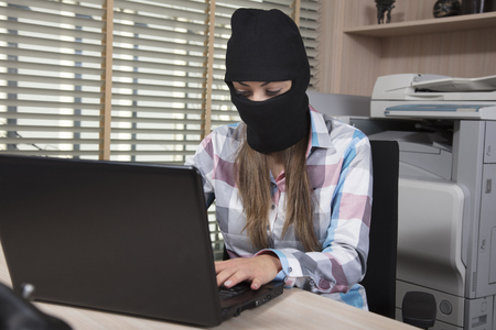Data theft at workの写真素材