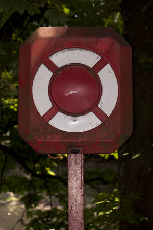 A place to place the lifebuoyの写真素材