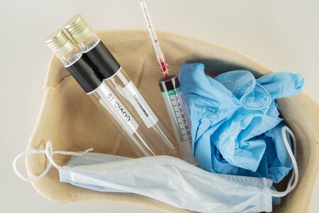 patient samples, coronavirus testing conceptの写真素材