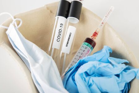 patient samples, coronavirus testing conceptの写真素材