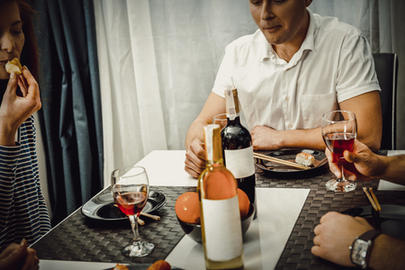 Dinner with friends.の写真素材