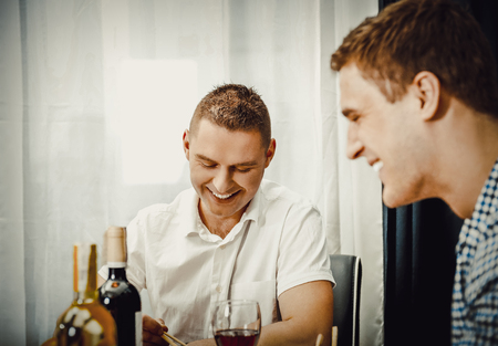 Dinner with friends.の写真素材