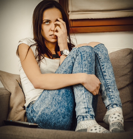 Time for watching tv.の写真素材