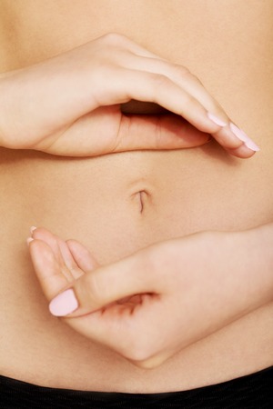 Female slim belly.の写真素材