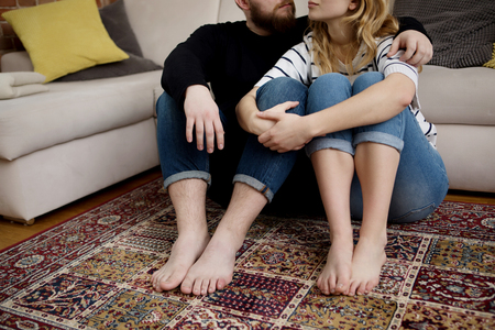 Young couple have own homeの写真素材