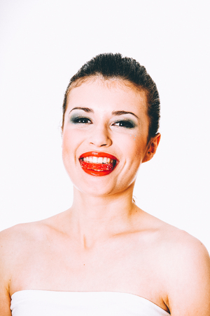 Sweet gelly in mouthの写真素材