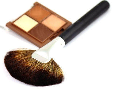 Make up brush and eyeshadowsの写真素材