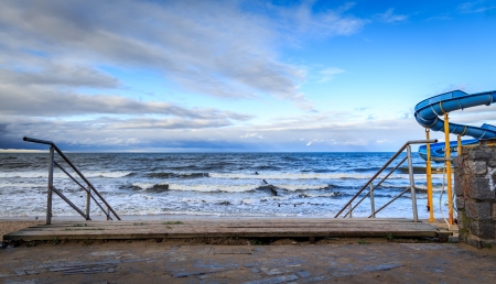 Stairs to the beachの写真素材