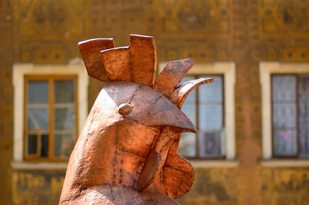 A cock from Jagiellonian Fair in Lublin, Polandの写真素材