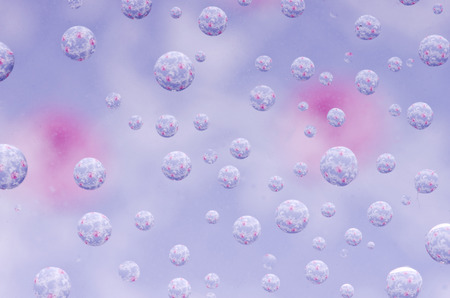 Background of water drops on glass. Water droplets on glass with blue andpink  background.
