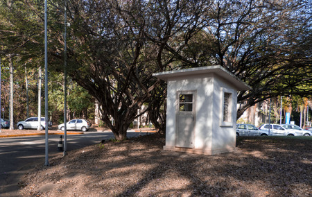 A small house and a treeのeditorial素材