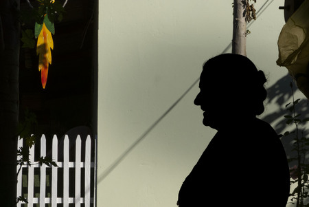 A Woman's shadowの写真素材