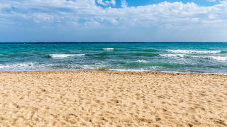 Costa Daurada summer vacation by the sea with sandy beachの写真素材