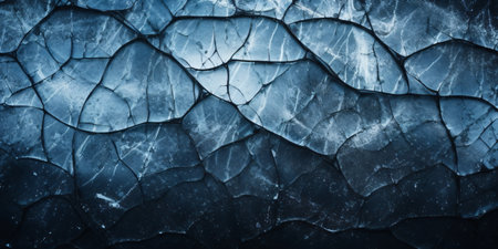 Cracked blue concrete wall texture. Abstract background created with AIの素材