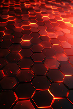 abstract background with hexagons. Futuristic background.の素材