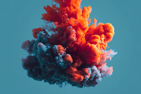 Colorful ink in water. Abstract backgroundの素材