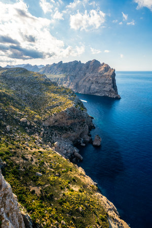 Spectacular View from Mirador Es Colomer, Cap de Formentor, Mallorcaの写真素材