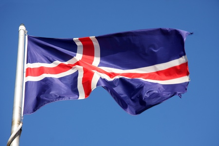 flag of Icelandの写真素材