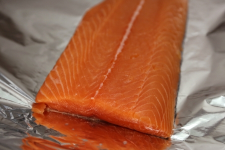 salmon filetの写真素材