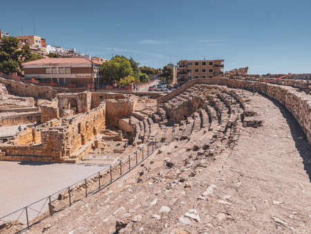Roman amphitheater in Tarragona, Catalonia, Spainの写真素材